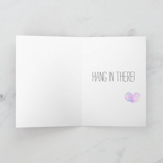 人生は厳しい – 紫の《写真》ぼけ味感動的引用文 カード (内部)