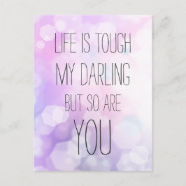 人生は厳しい – 紫の《写真》ぼけ味感動的引用文 ポストカード