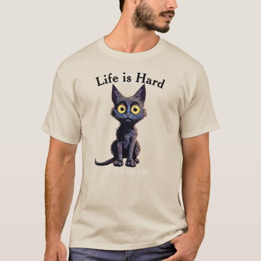 人生は厳しい Tシャツ (正面)