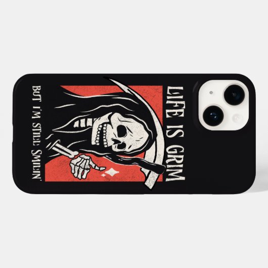 人生は厳しく厳しおもしろいい痛烈なおもしろい皮肉なプン Case-Mate iPhoneケース (裏面 (横))