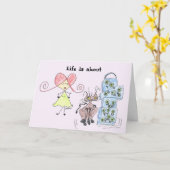 人生は友人の荷物を受け取ることだ カード (黄色い花)