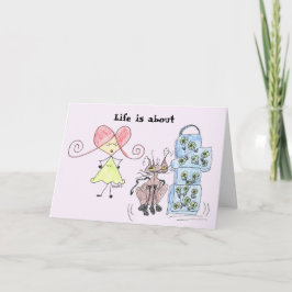 人生は友人の荷物を受け取ることだ カード