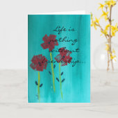 人生は友情の挨拶をしなければ何にもならない カード (黄色い花)