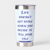 人生は古い物語の人生書のデザインではない 保温保冷タンブラー (左面)