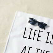 人生は可愛いサボテンのビーチの上で良いプリント ビーチタオル (インサイチュ)