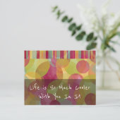 「人生は君のクール中に大いに入っているカラフル」 ポストカード (スタンド正面)