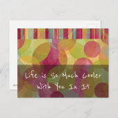 「人生は君のクール中に大いに入っているカラフル」 ポストカード (正面/裏面)