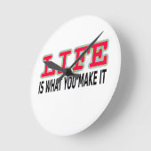 人生は君の作る物だ ラウンド壁時計 (傾斜)