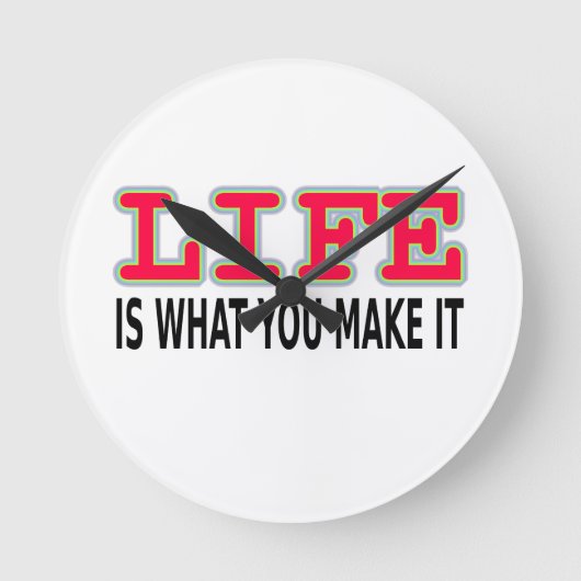 人生は君の作る物だ ラウンド壁時計 (正面)