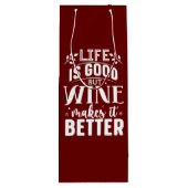 人生は善い、酒は良い ワインギフトバッグ (裏面)