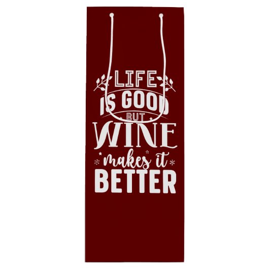 人生は善い、酒は良い ワインギフトバッグ (正面)