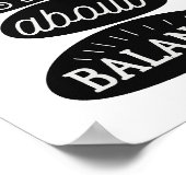 人生は均衡に尽きる |やる気を起こさせる引用文禅 ポスター (角)