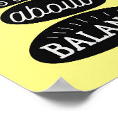 人生は均衡に尽きる |やる気を起こさせる引用文禅 ポスター (角)