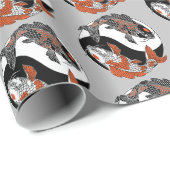 人生は均衡に近い。2つのコイと陰陽記号 ラッピングペーパー (ロールコーナー)