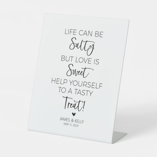 人生は塩辛くてもよいが愛は甘い兆し 台座サイン (正面)