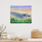 人生は壊れやすい取っ手に祈りの言葉ポスター ポスター (キッチン)