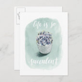 人生は多肉食だ ポストカード (正面/裏面)