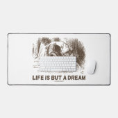 人生は夢の不思議の国の眠る赤い王 デスクマット (キーボード&マウス)