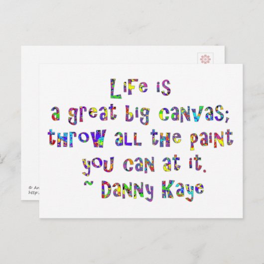 人生は大きなキャンパスのポストカードだ ポストカード (正面/裏面)