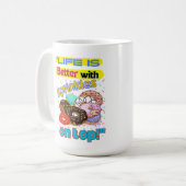 人生は天に振りかけると良い。 コーヒーマグカップ (正面左)