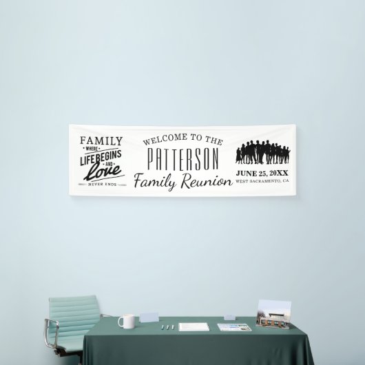 人生は始まり、愛は永遠に | 家族の再会 横断幕 (トレードショー)