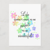 人生は完璧である必要はない 虹 ポストカード (正面)