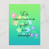 人生は完璧でなくても素晴らしい レインボーポストカード ポストカード (正面)