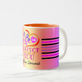 人生は完璧なロマンチックなメッセージ ツートーンマグカップ (正面右)