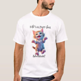 人生は完璧な冒険 子猫の飛行 Tシャツ