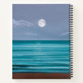 人生は完璧な月の海の上に上昇ティール(緑がかった色)ではない ノートブック (裏面)