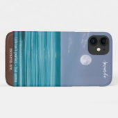 人生は完璧な月の海の上に上昇ティール（緑がかった色）ではない Case-Mate iPhoneケース (裏面(横))