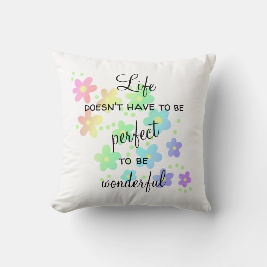 人生は完璧な虹でなくてもよい クッション (正面)