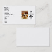 人生は定かでない。デザー食べトを先に。 名刺 (正面/裏面)