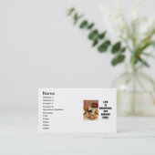 人生は定かでない。デザー食べトを先に。 名刺 (スタンド正面)