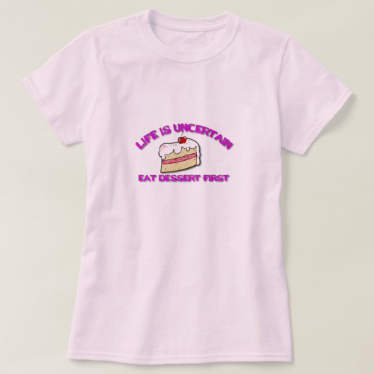 人生は定かでない Tシャツ (デザイン正面)