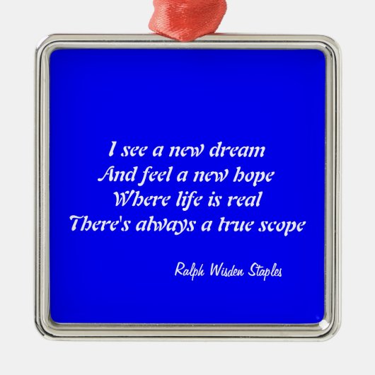 人生は実在 メタルオーナメント (正面)