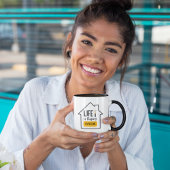 人生は家のフリッパーマ素晴らしグをフリップしている マグカップ