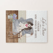 人生は尊大な王チャールズスパニエル犬 ジグソーパズル (横)