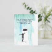 人生は嵐が去るのを待つためのものではない ポストカード (スタンド正面)