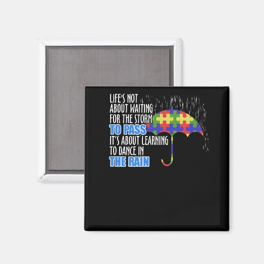 人生は嵐が自閉症を通過するのを待つことに関してではない マグネット (正面/裏面)