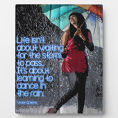 人生は嵐が通過するのを待つためのものではない フォトプラーク (正面)