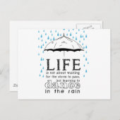 人生は嵐を待つためのものではない ポストカード (正面/裏面)