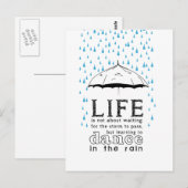 人生は嵐を待つためのものではない ポストカード (正面/裏面)