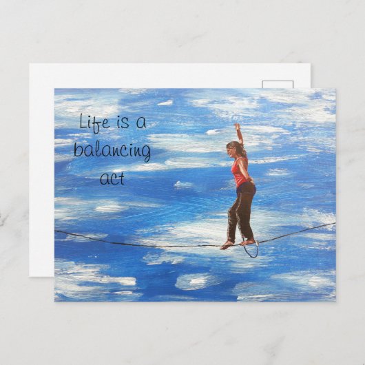 人生は差配の行為のはがき ポストカード (正面/裏面)