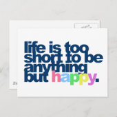 人生は幸せでないと意味がない。 ポストカード (正面/裏面)