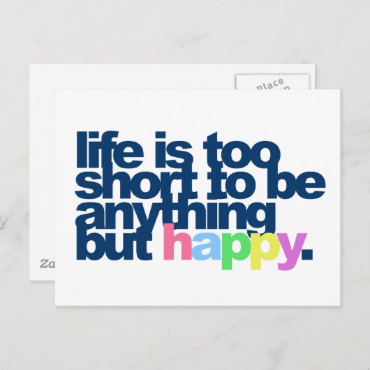 人生は幸せでないと意味がない。 ポストカード (正面/裏面)