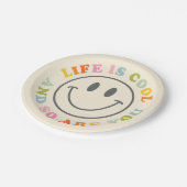 人生は幸せにほほカッコいい笑む顔絵文字 ペーパープレート (アングル)