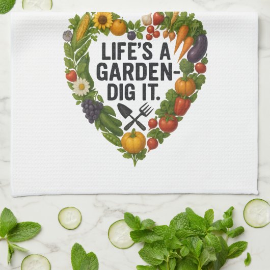 人生は庭である キッチンタオル (折り畳み)