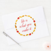 人生は引用文だやる気を起こさせる ラウンドシール (封筒)