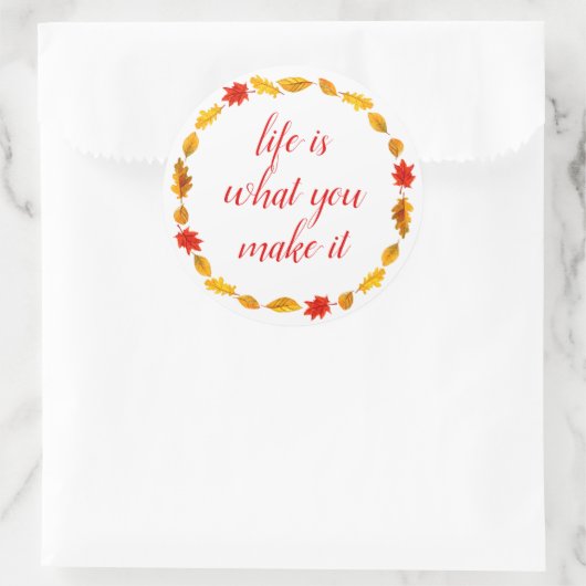 人生は引用文だやる気を起こさせる ラウンドシール (バッグ)